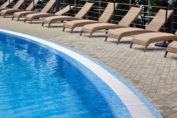 Poolside Hardscaping in Trenton