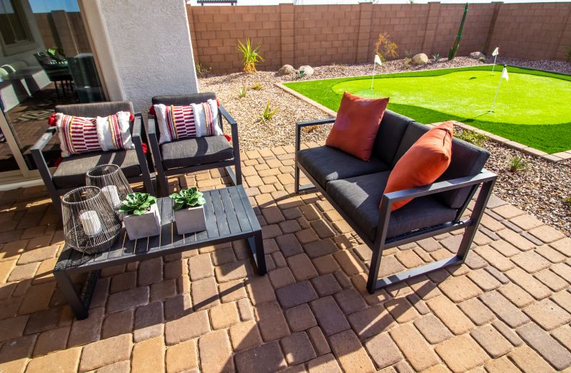 Modern paver patio design